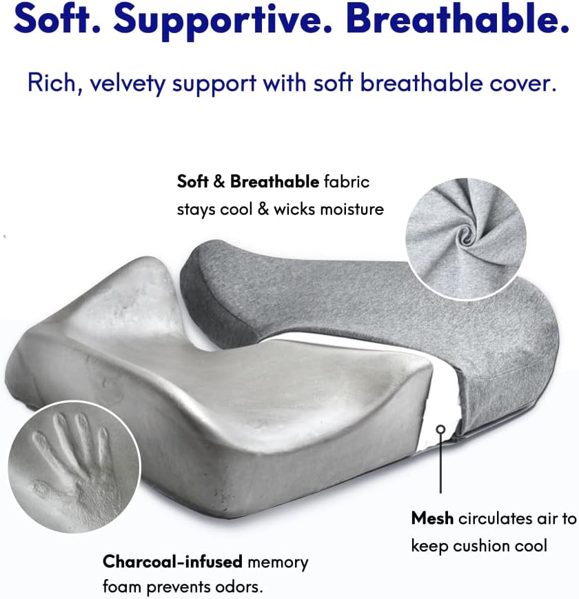 C CUSHION LAB Patented Pressure Relief Seat Cushion for Long Sitting Hours on...