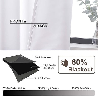 Gwine Short Curtains for Bedroom 45 Inches Long, Short Half Window Kitchen - Image 2