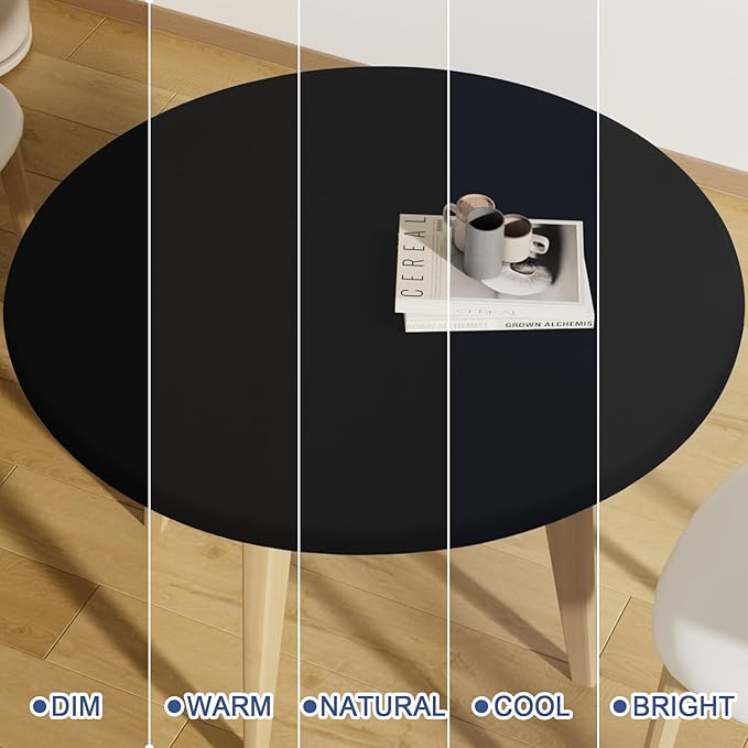 Round Spandex Tablecloth, Elastic Fitted Waterproof Tablecloths - Image 7