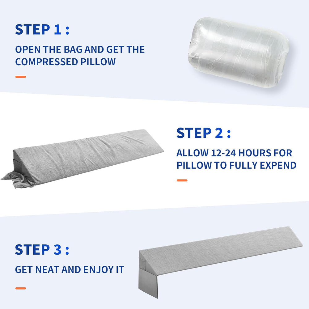Krightlink Bed Wedge Pillow for Headboard Gap Filler Twin Size