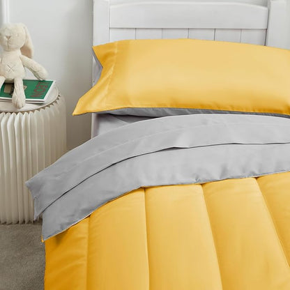 UOZZI BEDDING Yellow 4 Pieces Toddler Bedding Set Ultra Soft and Breathable - Image 5
