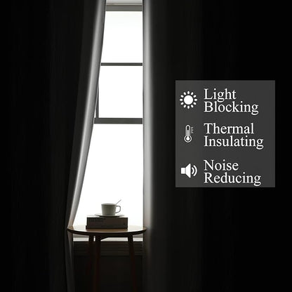 Estelar Textiler Full Room Darkening Blackout Curtains 72 Inch Length 2 Panels - Image 3