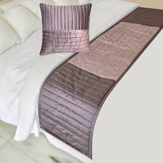 The HomeCentric King/Queen/Twin Purple Luxury Full 68"x18" Bed Runner by TheHomeCentric