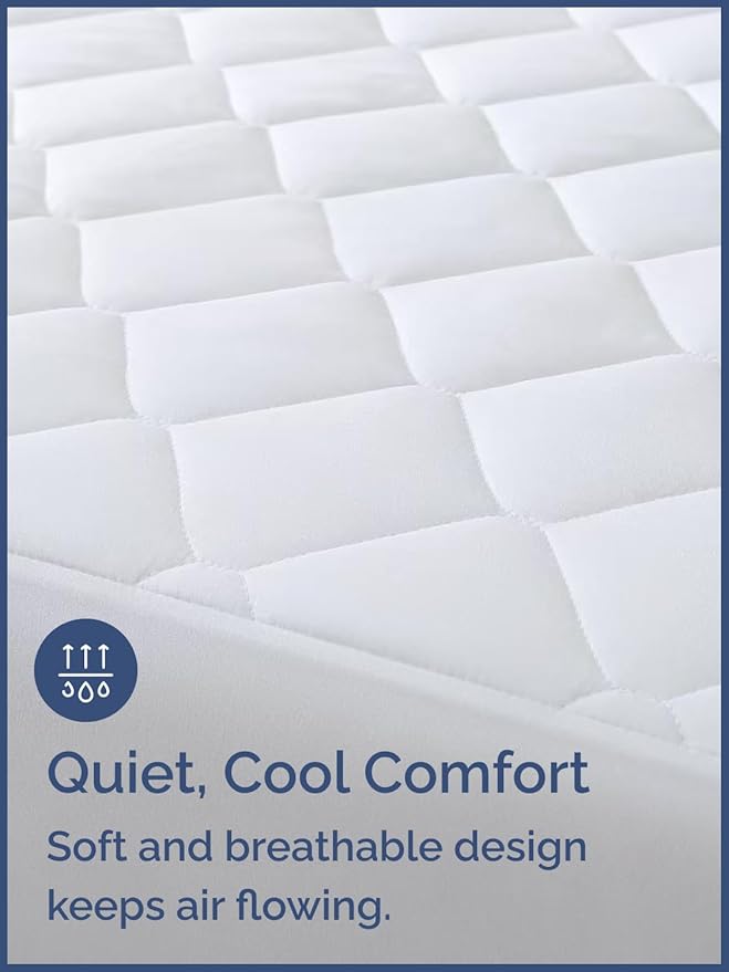 Quilted Fitted Mattress Pad Twin XL Size - Image 3
