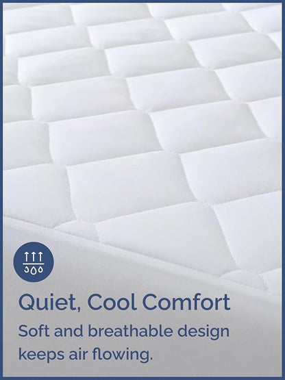 Quilted Fitted Mattress Pad Twin XL Size - Image 3