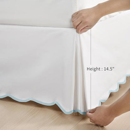 HIG Off White Chic King Bed Skirt - Image 6