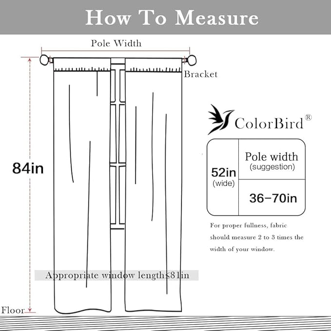 ColorBird Boho Curtains White Drapes 84 Inches Long - Image 6