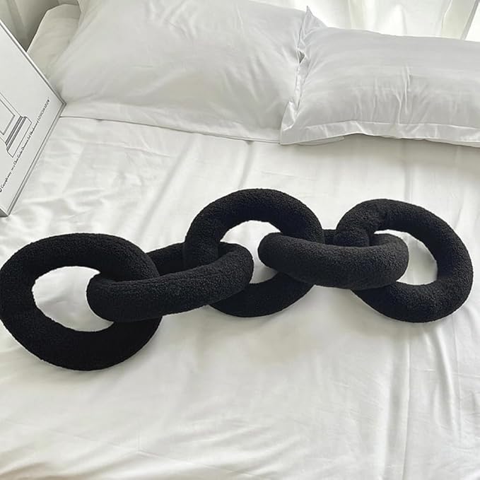 Long Chain Throw Pillow Knot Pillow，Knotted Chain Shape Cushion Dorm Room Decor by Unknown