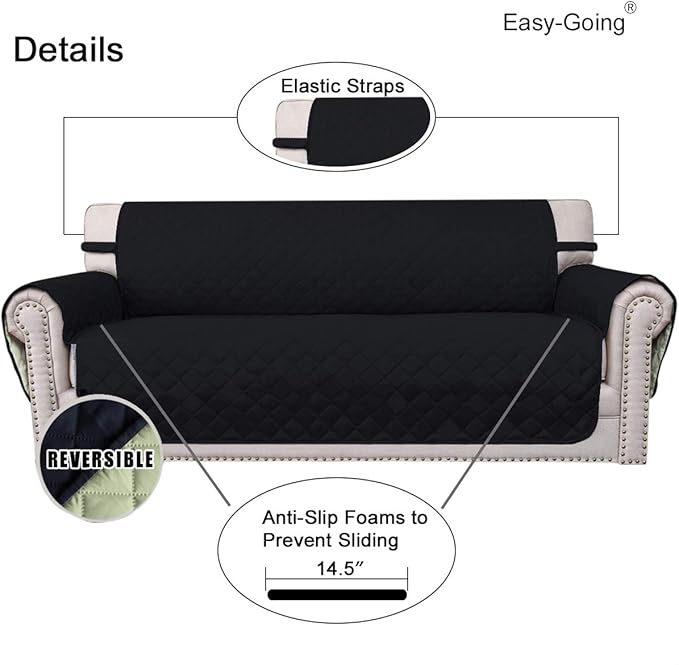 Easy-Going Reversible Loveseat Couch Cover - Image 3