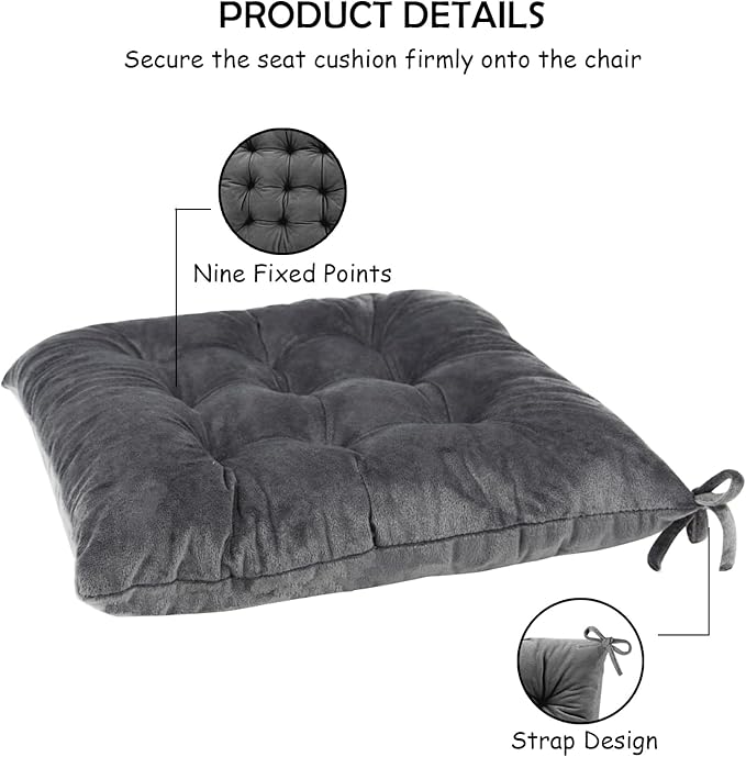 6 Pack Square Seat Cushion Chair Pads - Image 4