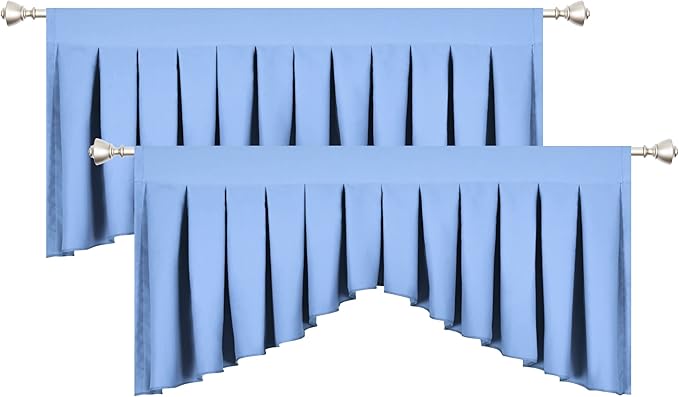 Light Sky Blue Valances for Windows - Image 3