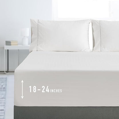 Sunflower Queen Fitted Sheet, 1-Piece Extra Deep Pocket Fitted Bottom Sheet 22" by SunflowerHometexUS
