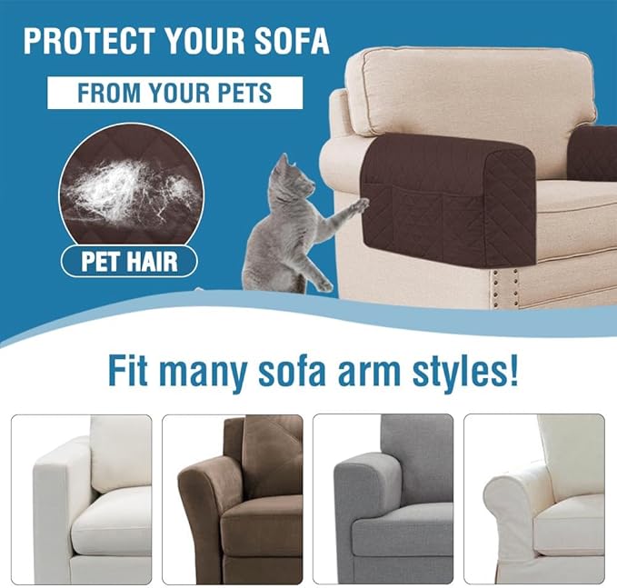 2 Pack Water Resistant Armrest Covers - Image 7