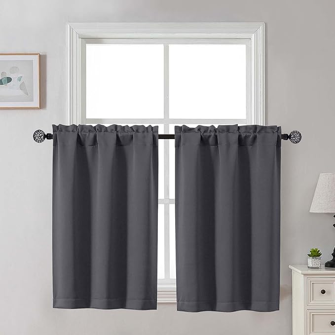 Gwine Charcoal Grey Blackout Curtains by Gwine