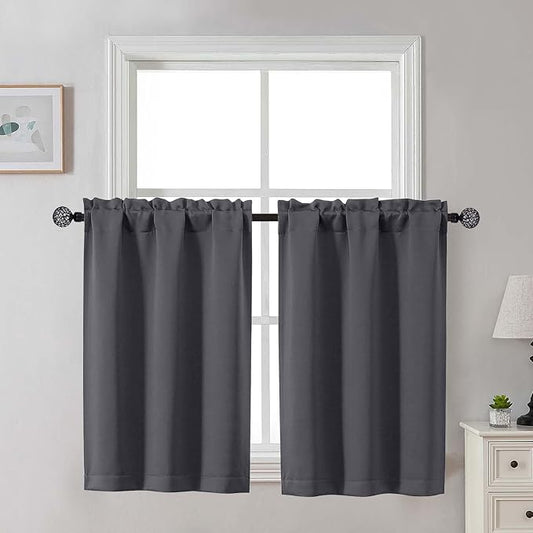 Gwine Charcoal Grey Blackout Curtains by Gwine