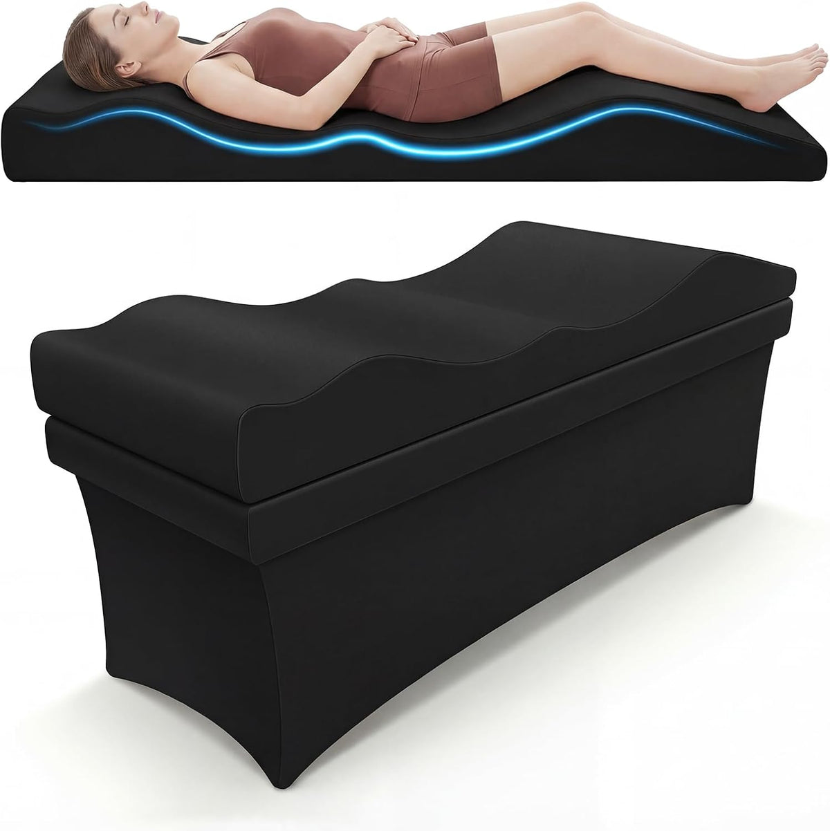 3-in-1 ergonomic lash bed topper designed neck &, main product view