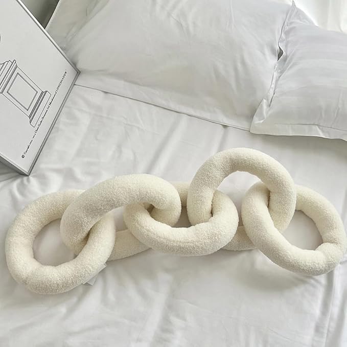 Long Chain Throw Pillow Knot Pillow，Knotted Chain Shape Cushion Dorm Room Decor by Unknown