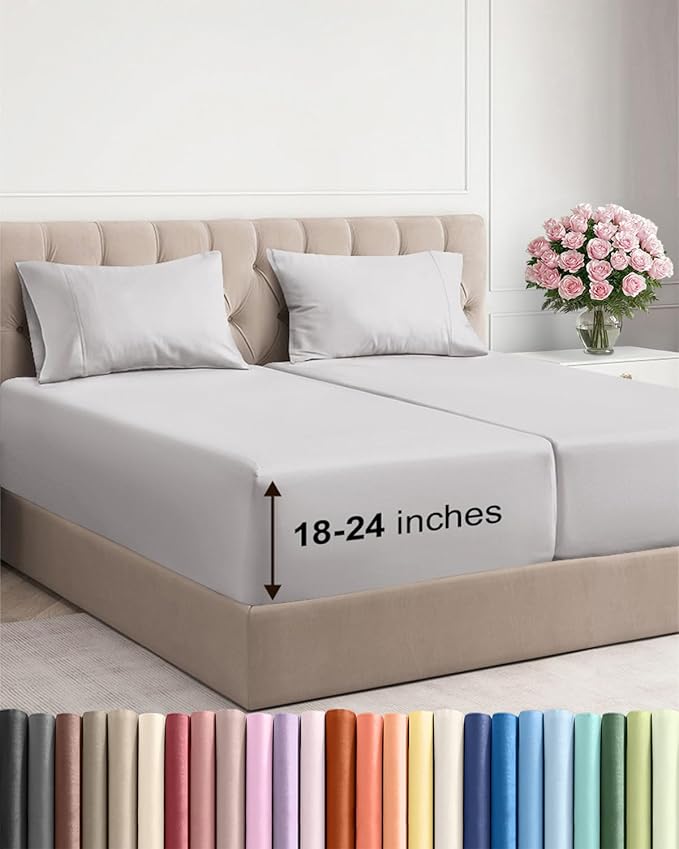 Extra Deep Pocket Split King Sheets by CGKUnlimited