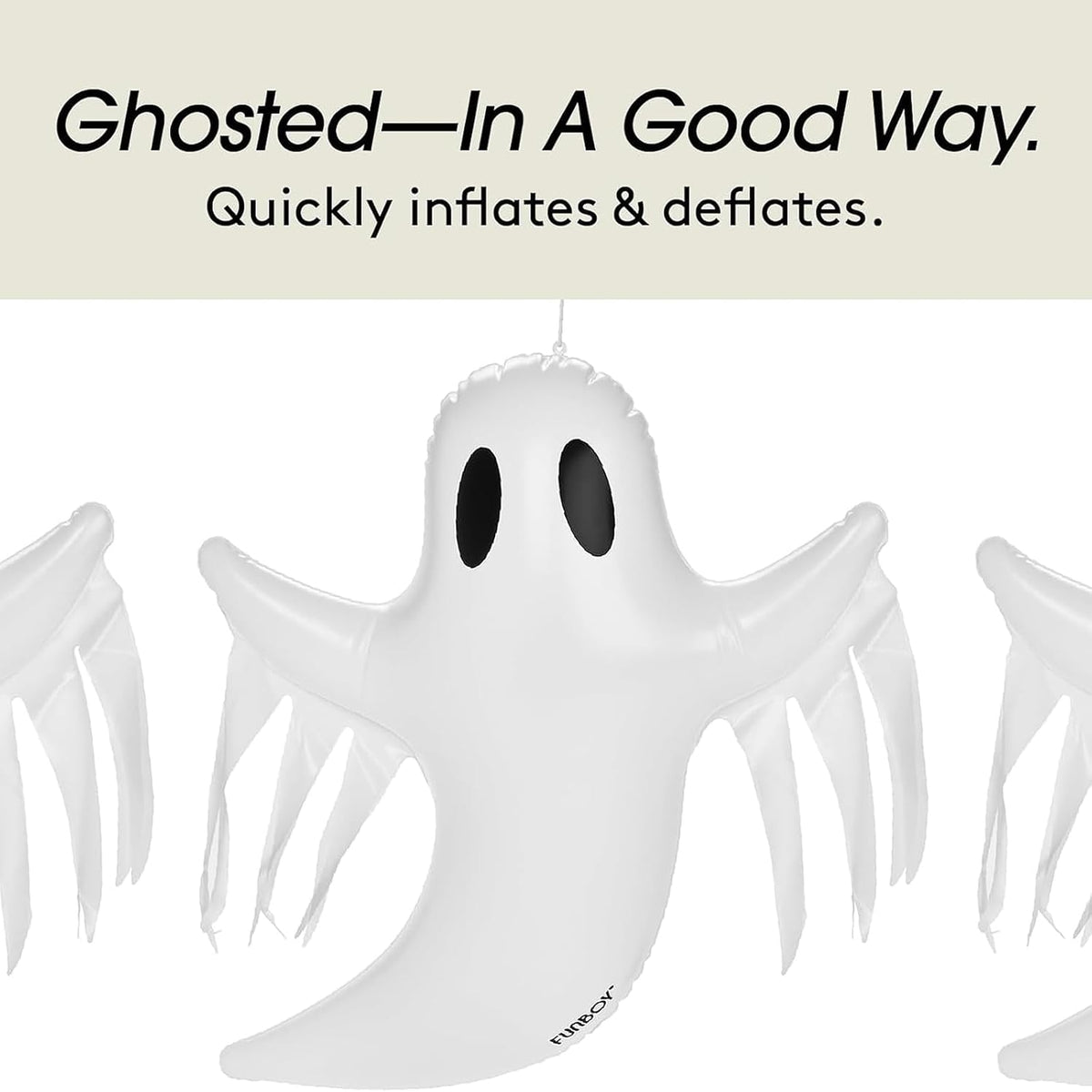 FUNBOY Hanging Ghost Halloween Decorations, Outdoor Décor, 3 Pack