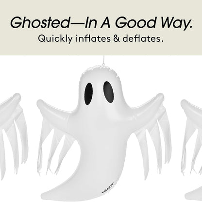 FUNBOY Hanging Ghost Halloween Decorations, Outdoor Décor, 3 Pack