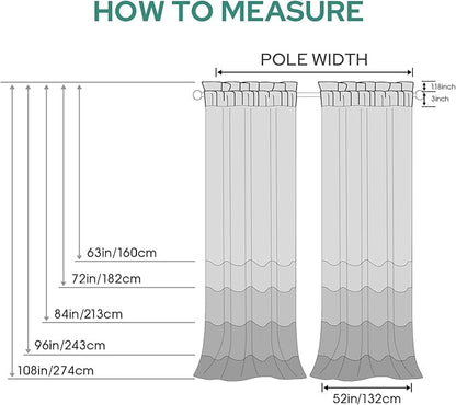 HOMEIDEAS Non-See-Through Ivory Privacy Semi Sheer Curtains 108 Inches Long 2 - Image 8