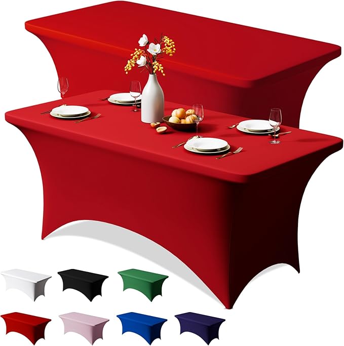 Trlyc 2 Pack 6FT Spandex Table Cloth by TRLYC
