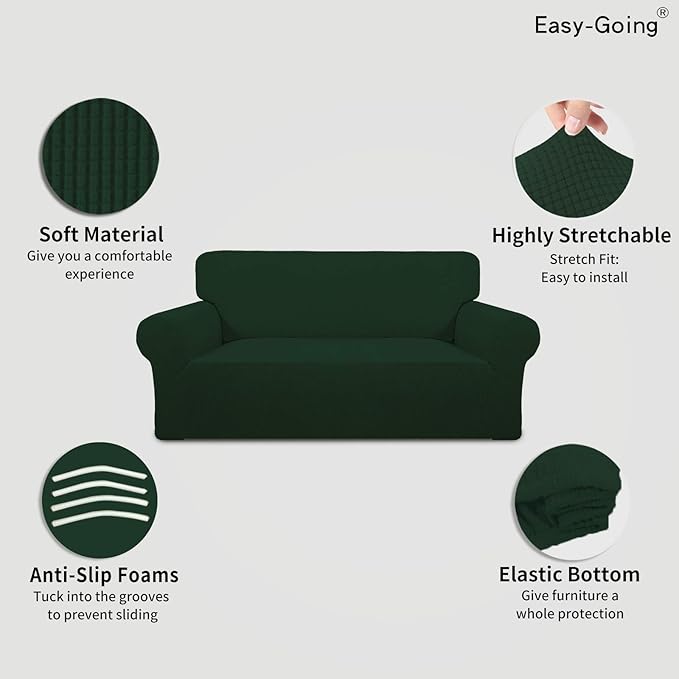 Easy-Going Stretch Oversized Loveseat Slipcover 1-Piece Sofa Cover Furniture - Image 3