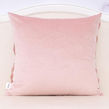 Alerfa 3D Leaves Handmade Throw Pillow Cover Decorative Floral Velvet - Image 2