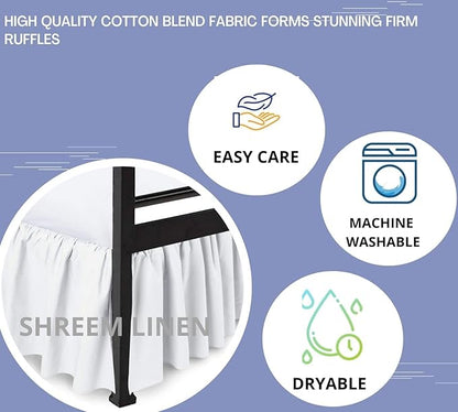 Shreem Linen Ruffled Bed Skirt - Image 5