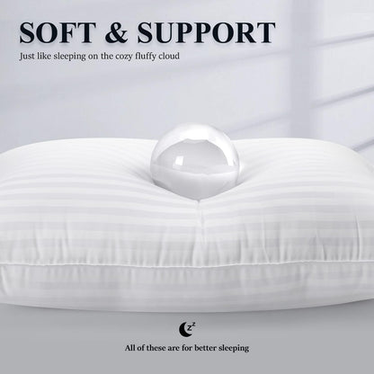 cozsinoor bed pillows for sleeping queen size set, close-up detail