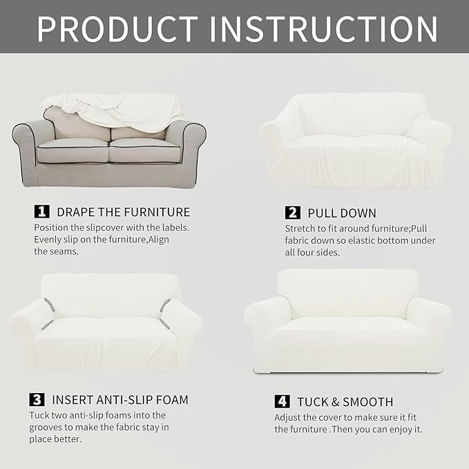 Easy-Going Stretch Oversized Sofa Slipcover 1-Piece Sofa Cover Furniture - Image 6