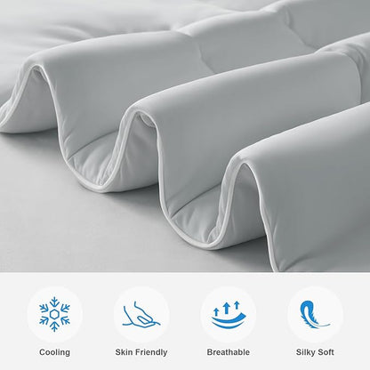 EASELAND All Season Cooling Comforter Queen, Cold Touch Fabric Absorbs Body Heat - Image 2