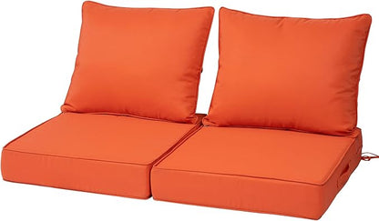 Outdoor Deep Seat Cushions for Patio Furniture Set of 2, Waterproof Outdoor by Vulacko