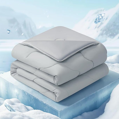 EASELAND All Season Cooling Comforter King, Cold Touch Fabric Absorbs Body Heat by EASELAND