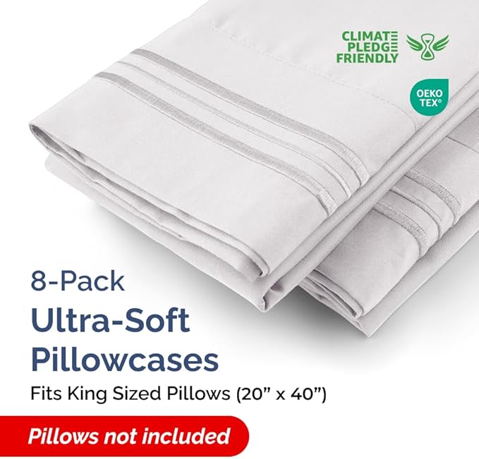 King Pillow Cases Set of 8 - Image 2