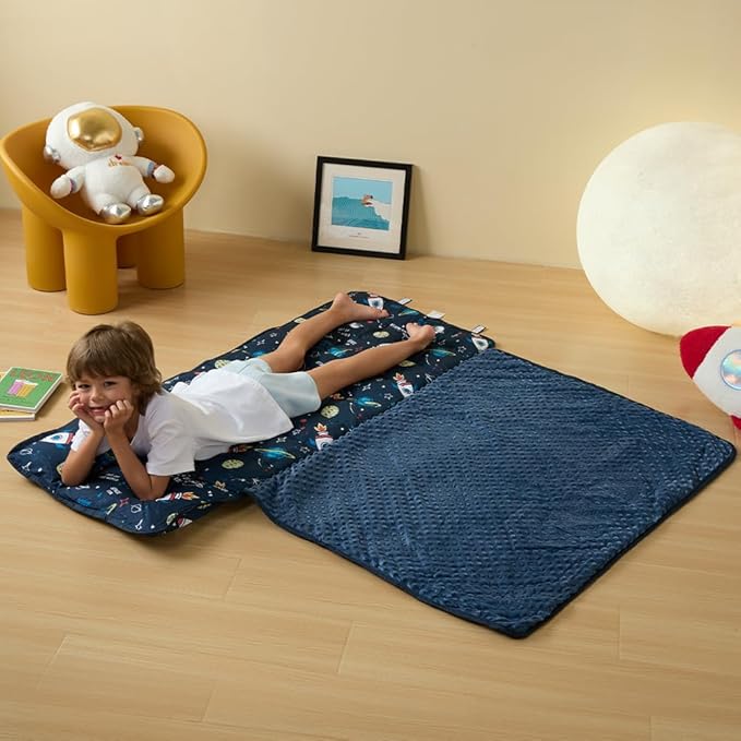 beeweed Toddler Nap Mat, Rollup Design Kid Sleeping Mat - Image 7