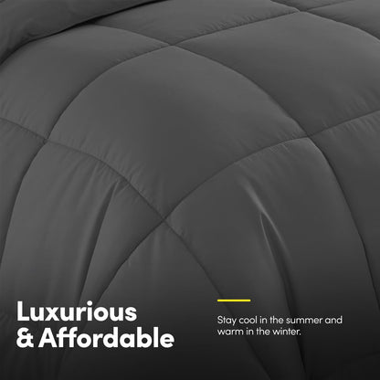 full size comforter set with sheets - 7-piece, side view