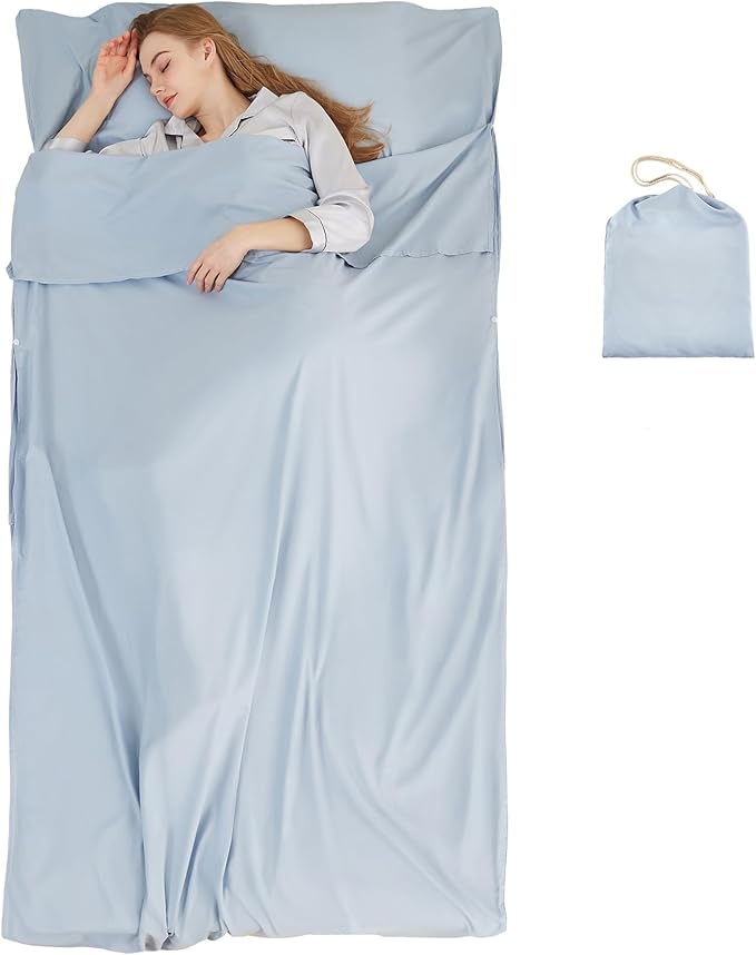Sleeping Bag Liner Camping Adult Sleep Sack Lightweight Travel Sheet by Unknown