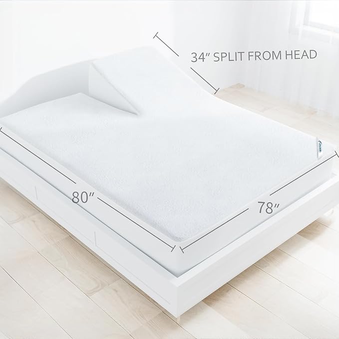 Split Head King Size Mattress Protector Waterproof, - Image 2