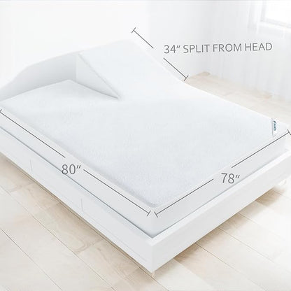 Split Head King Size Mattress Protector Waterproof, - Image 2