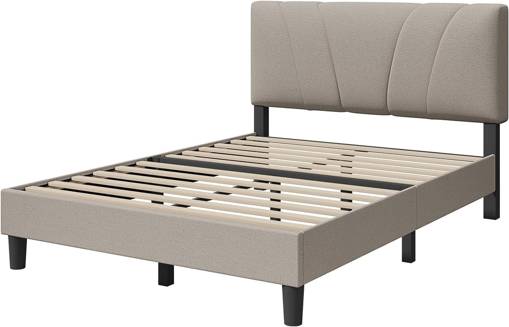 Novilla Full Size Bed Frame with Adjustable Headboard Platform Full Bed Frame...