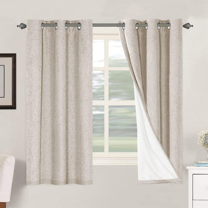 h.versailtex 100% blackout linen curtains 63" l 2, main product view