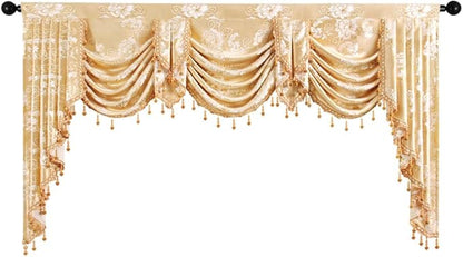 ELKCA Jacquard Swag Waterfall Valance - Image 6