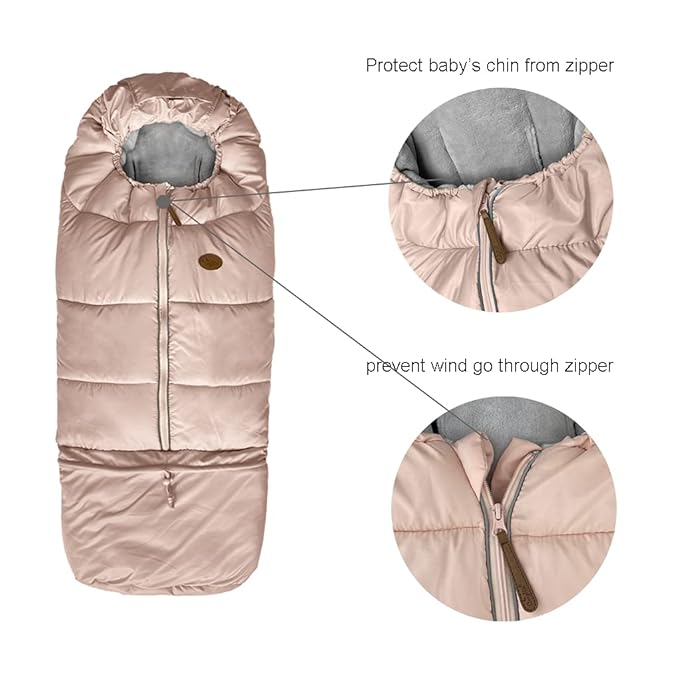 CozyMe Waterproof Winter Comfortable Thick Coral Fleece Universal Stroller - Image 4