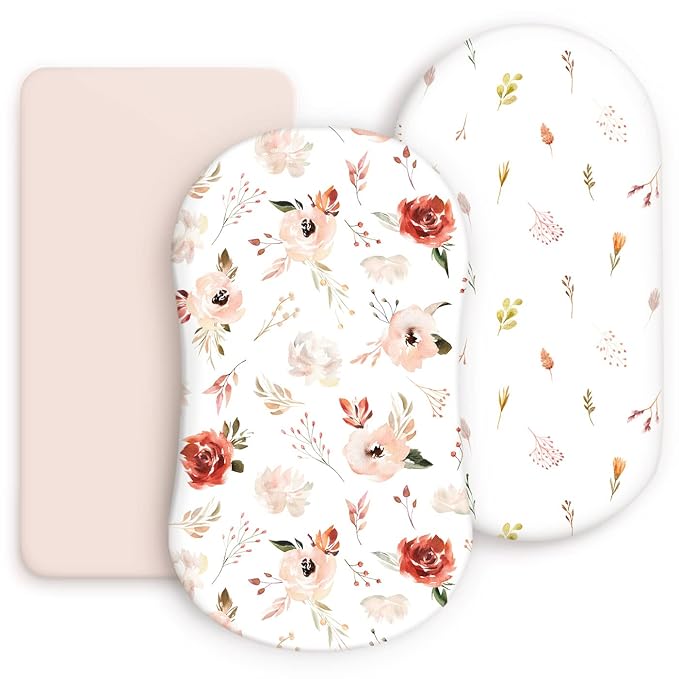Stretchy Ultra Soft Bassinet Fitted Sheets 3 Pack, Universal Fitted by BUYNOW