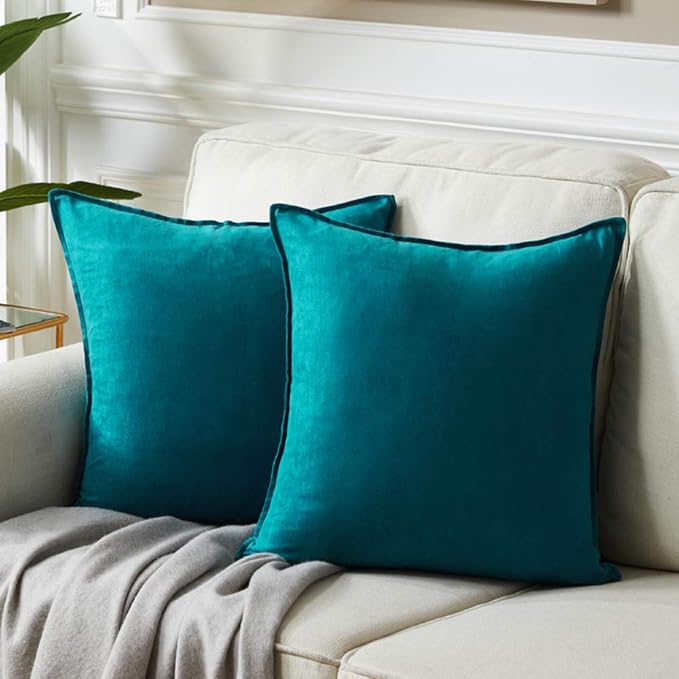 Fancy Homi 2 Packs Premium Faux Suede Decorative Throw Pillow Covers, Super by Fancy+Homi
