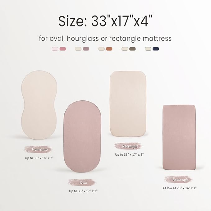 lulumoon Baby Muslin Bassinet Sheets: Cotton Bassinet Sheets Neutral - Image 2
