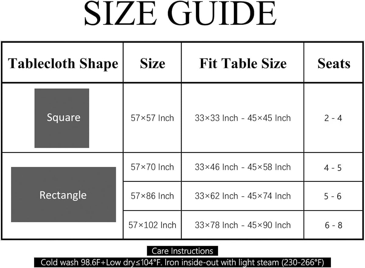 Black Jacquard Floral Tablecloth Rectangle 57”x70”, Waterproof & Wrinkle Resistant Damask Vintage Table Cloth, Luxury Table Cover for Dinning Halloween Wedding Party Christmas