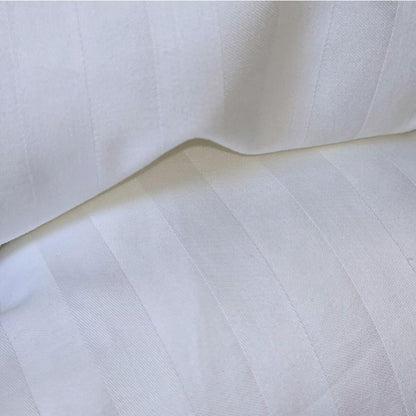 Continental Bedding Toddler Duvet Protector 100% Cotton 300TC Damask Stripe with Zipper Closure and Inner Ties, Fits Crib & Toddler Bed Comforters, 39x47 inch