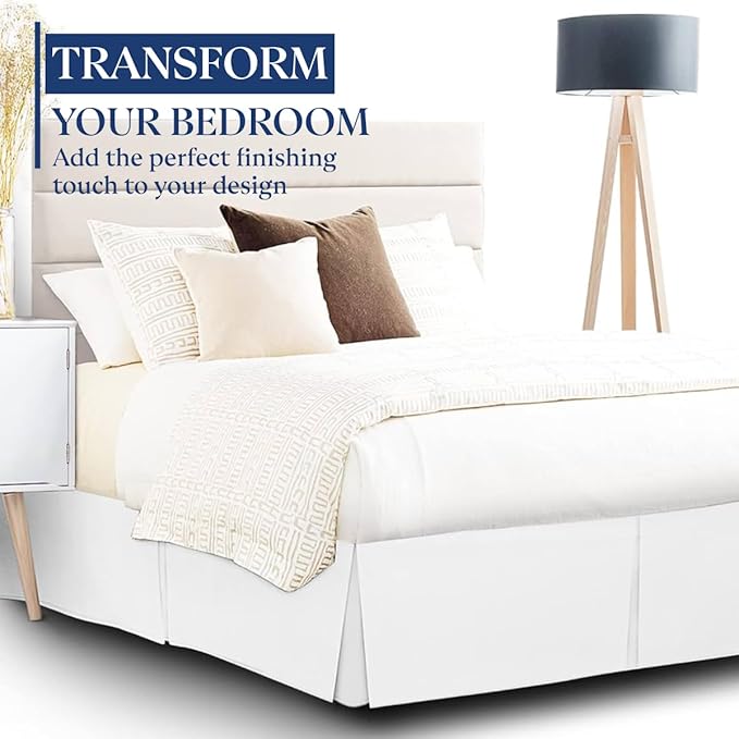 SKY BEDDINGS Luxury Pleated Twin Bed Skirt - Image 2